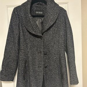 Guess Women's Shawl Collar Skirted Coat